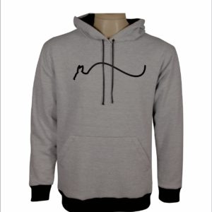 Blusa de Moletom canguru cinza com capuz