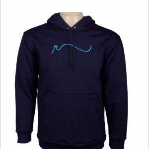 Blusa de Moletom canguru azul marinho com capuz