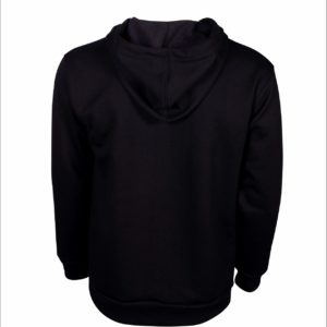 Blusa de Moletom canguru azul marinho e preto capuz e ziper
