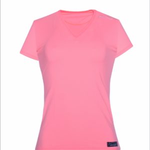 Camiseta dry feminina rosa gola V