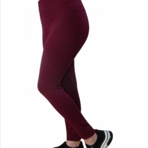 Legging cintura alta bordô