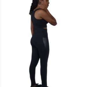 Legging preta lateral em cirrê