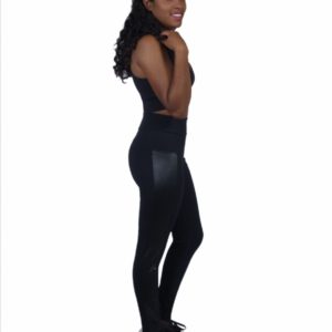 Legging preta lateral em cirrê