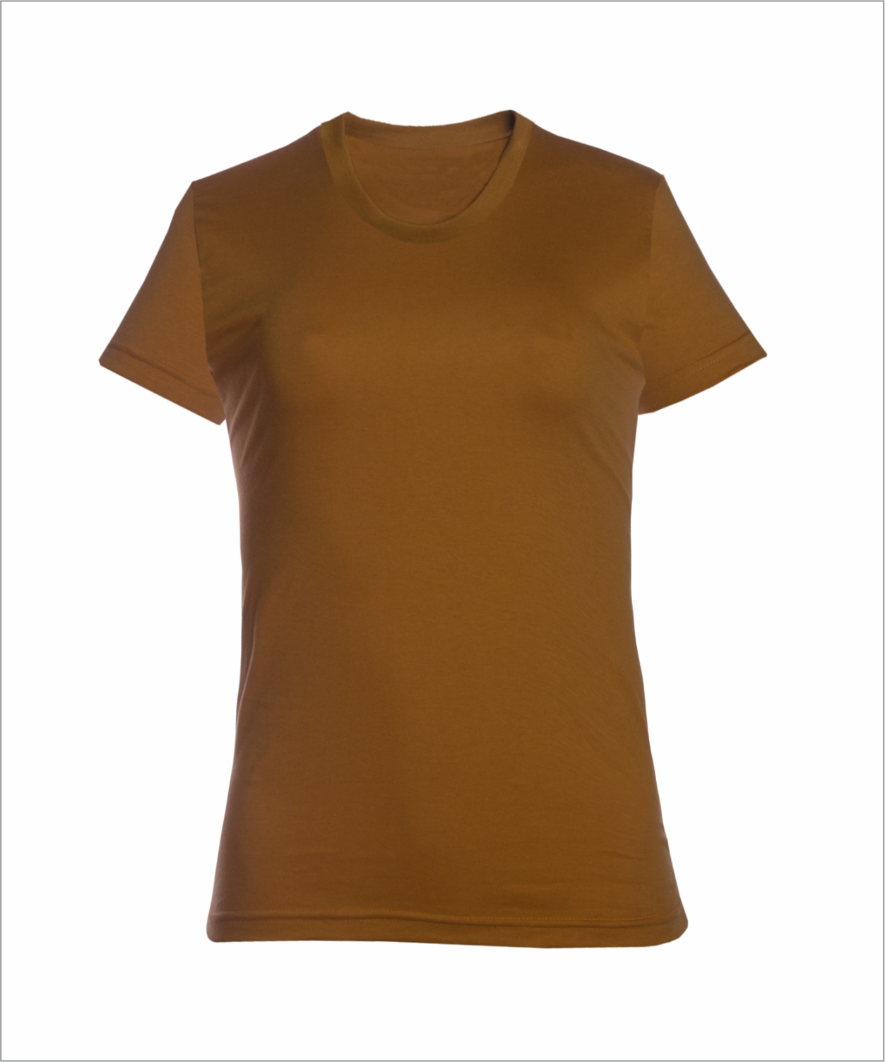 Camiseta feminina ocre